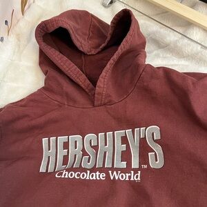 Hershey’s Chocolate World Kids Unisex S/M Logo Brown Pullover Classic Hoodie